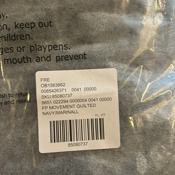 Free People Quilted Carryall Color Navy Baby - Picture 4 of 6